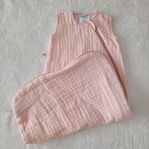 Perlimpinpin Pink Coton Sleep Sack 0.7 Tog Size 0-6M Baby